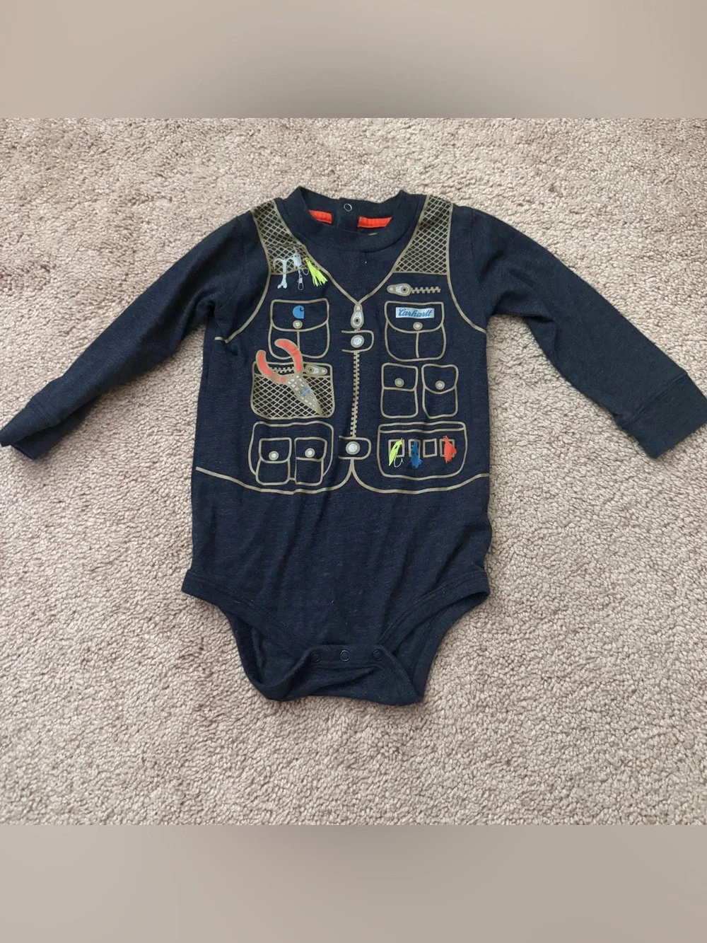 18 Months Cart hart Graphic Long Sleeve Baby Bodysuit